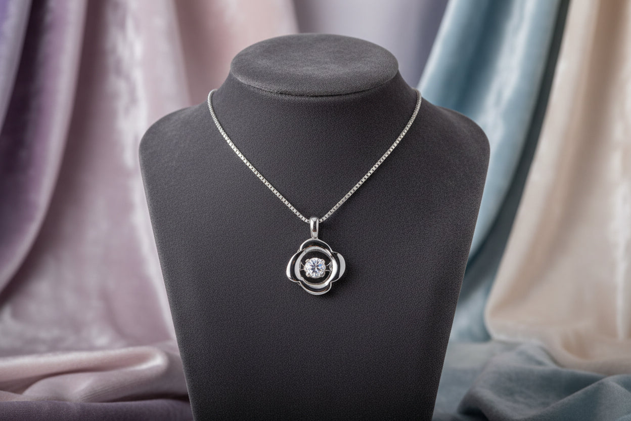 10K WG .02TW DIAMOND PENDANT
