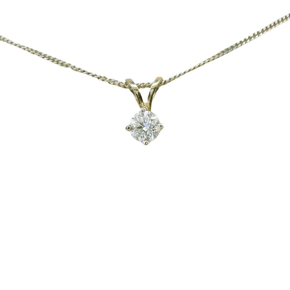 10K WG .27CT I1 FG DIAMOND SOLITAIRE PENDANT