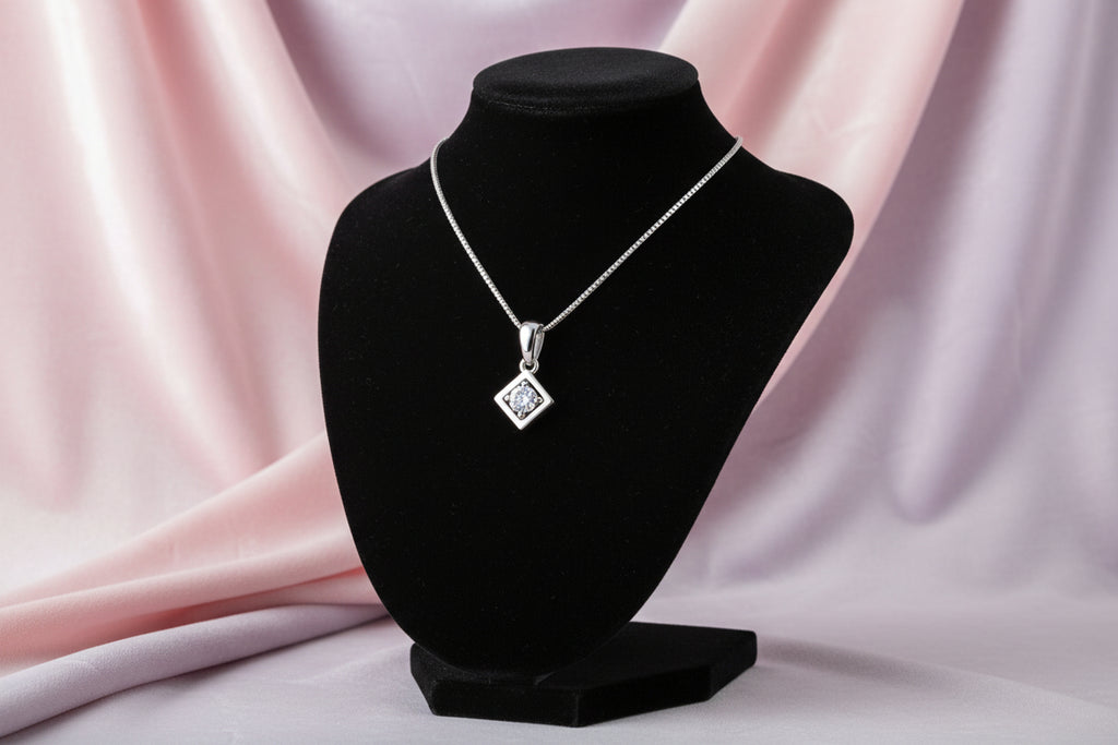 10K WG BEZEL SET PENDANT WITH CUSTOMERS DIAMOND
