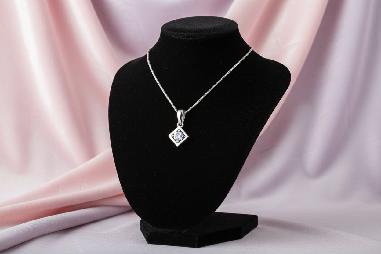 10K WG BEZEL SET PENDANT WITH CUSTOMERS DIAMOND