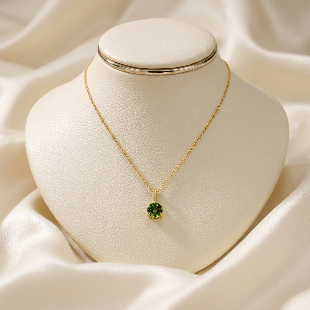 10K Yellow gold martini set Amethyst birth stone pendant with chain (copy)