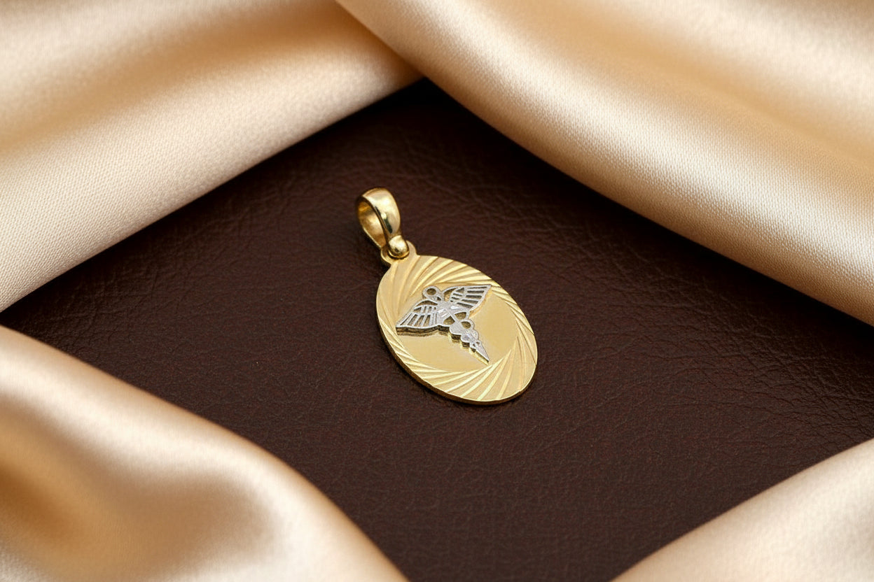 10K YG/WG MEDICAL PENDANT