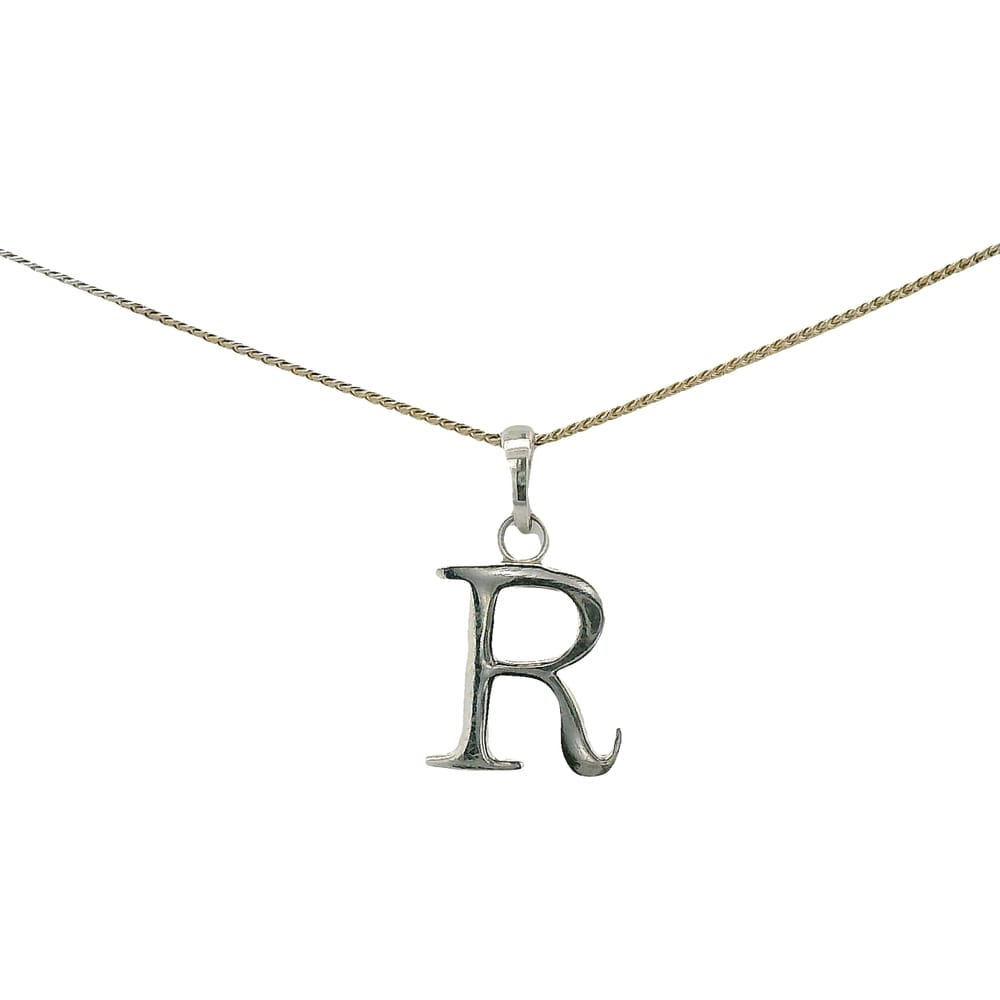 10K WG BLOCK INITIALS WITH CHAIN