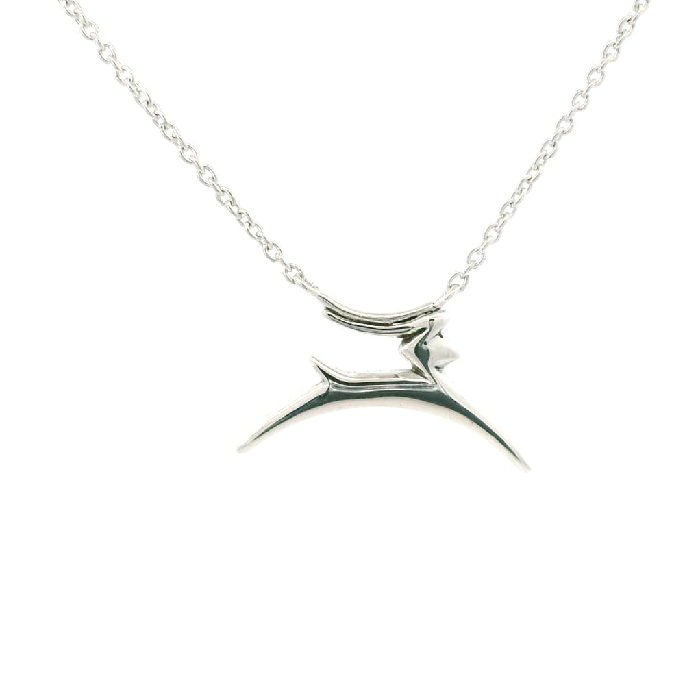 Sterling silver reindeer necklace