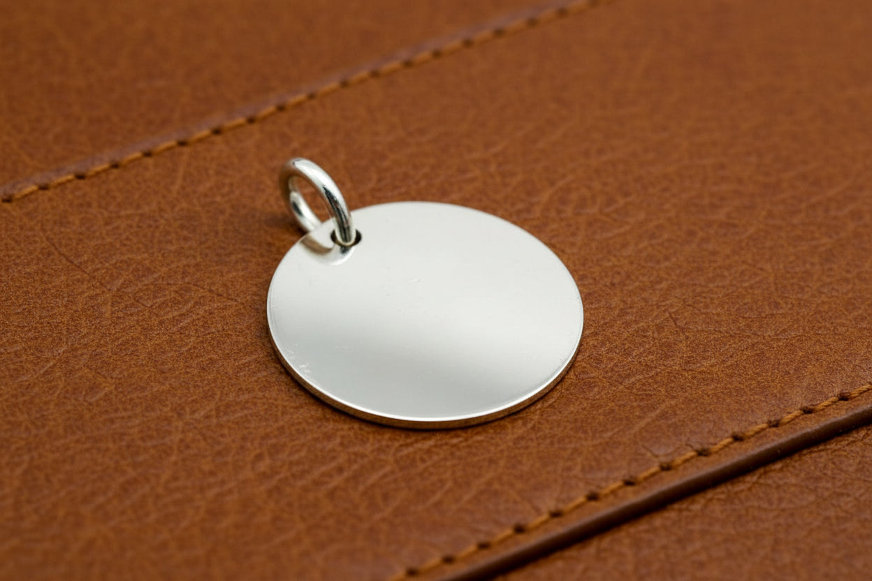 STERLING SILVER DISK PENDANT