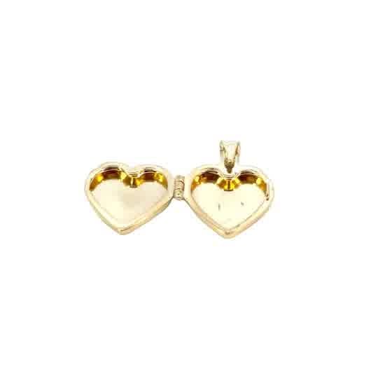 10K YG Heart Shape Locket 16mm