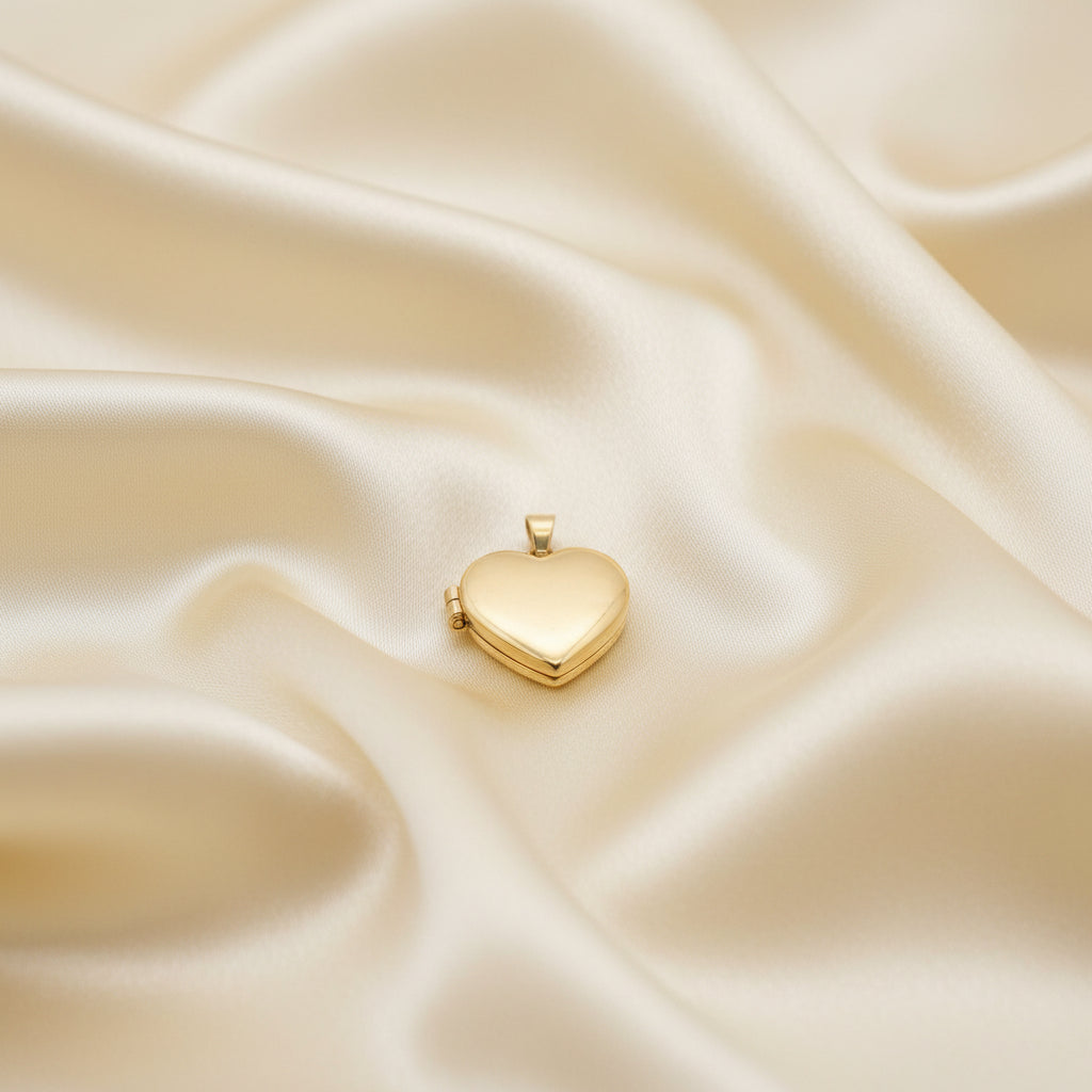10K YG Heart Shape Locket 16mm