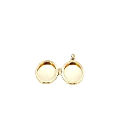 10K YG Medium Oval Locket Pendant