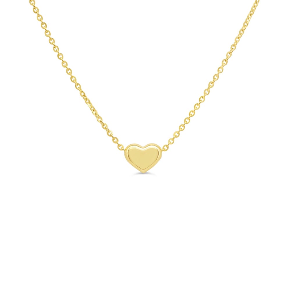 10K YG Heart Necklace 18"