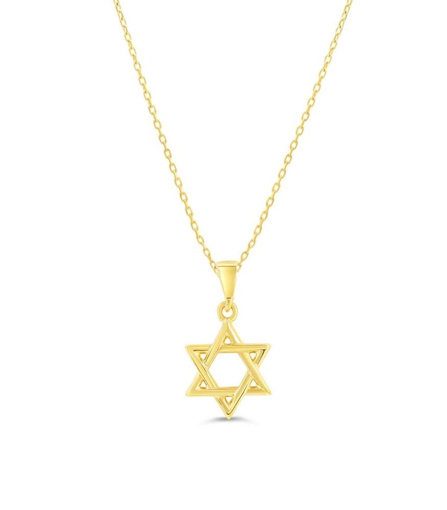 10K YG Star of David Pendant with Chain