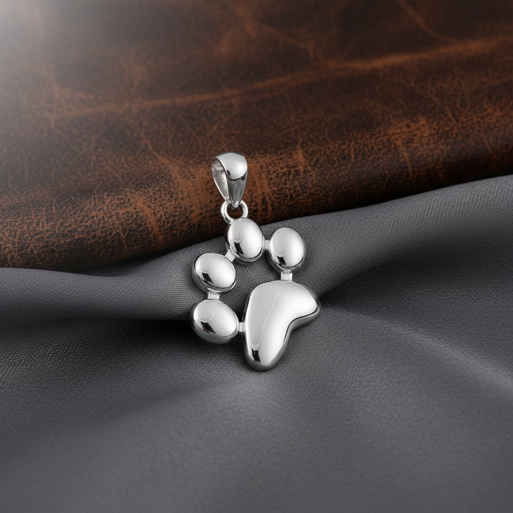 Sterling Silver RHD Dog Paw Pendant