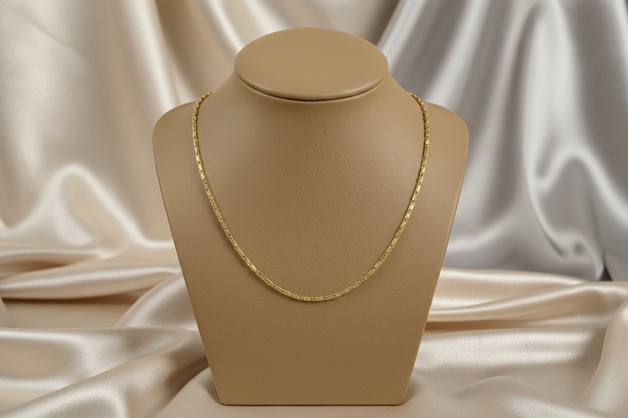 14K YG 18" FANCY CHAIN