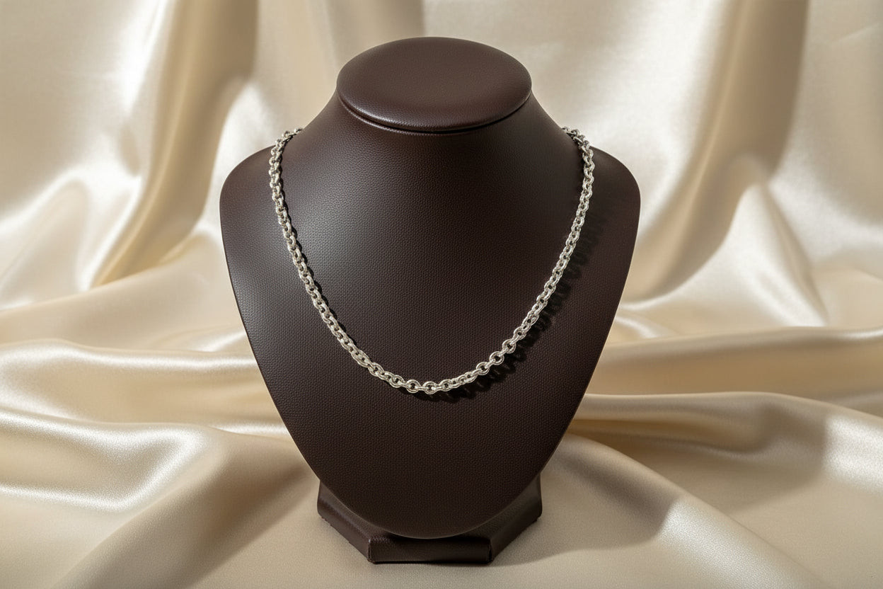 14K WG CABLE CHAIN 20"