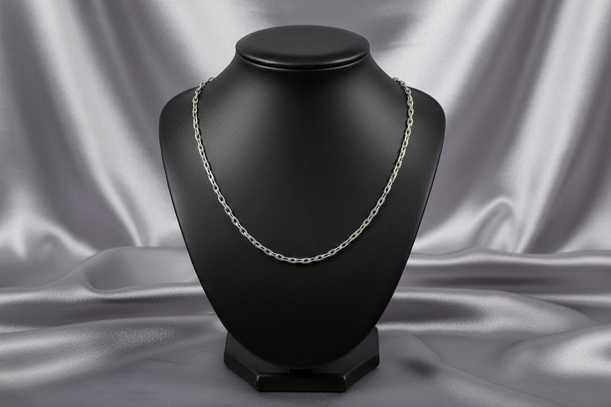 14K WG CABLE CHAIN 18"