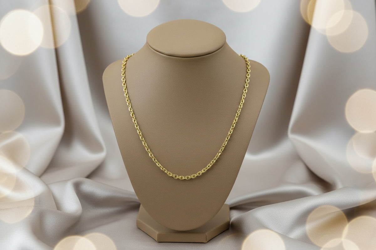 14K YG CABLE CHAIN 20"