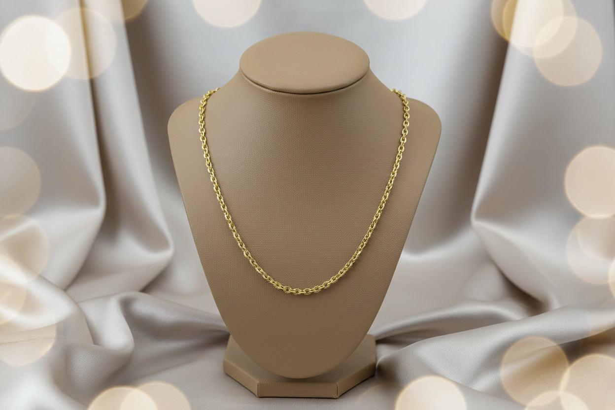 14K YG CABLE CHAIN 20"