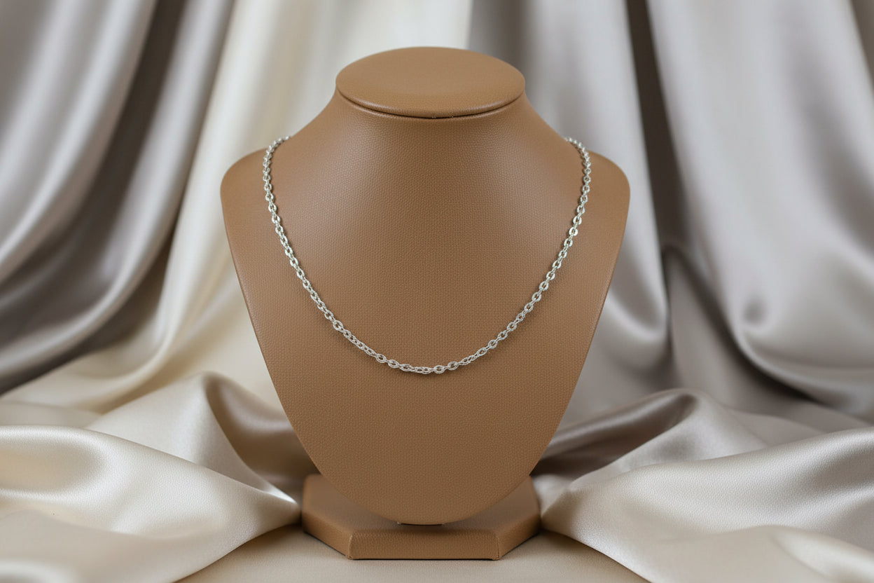 14K WG CABLE CHAIN 20"