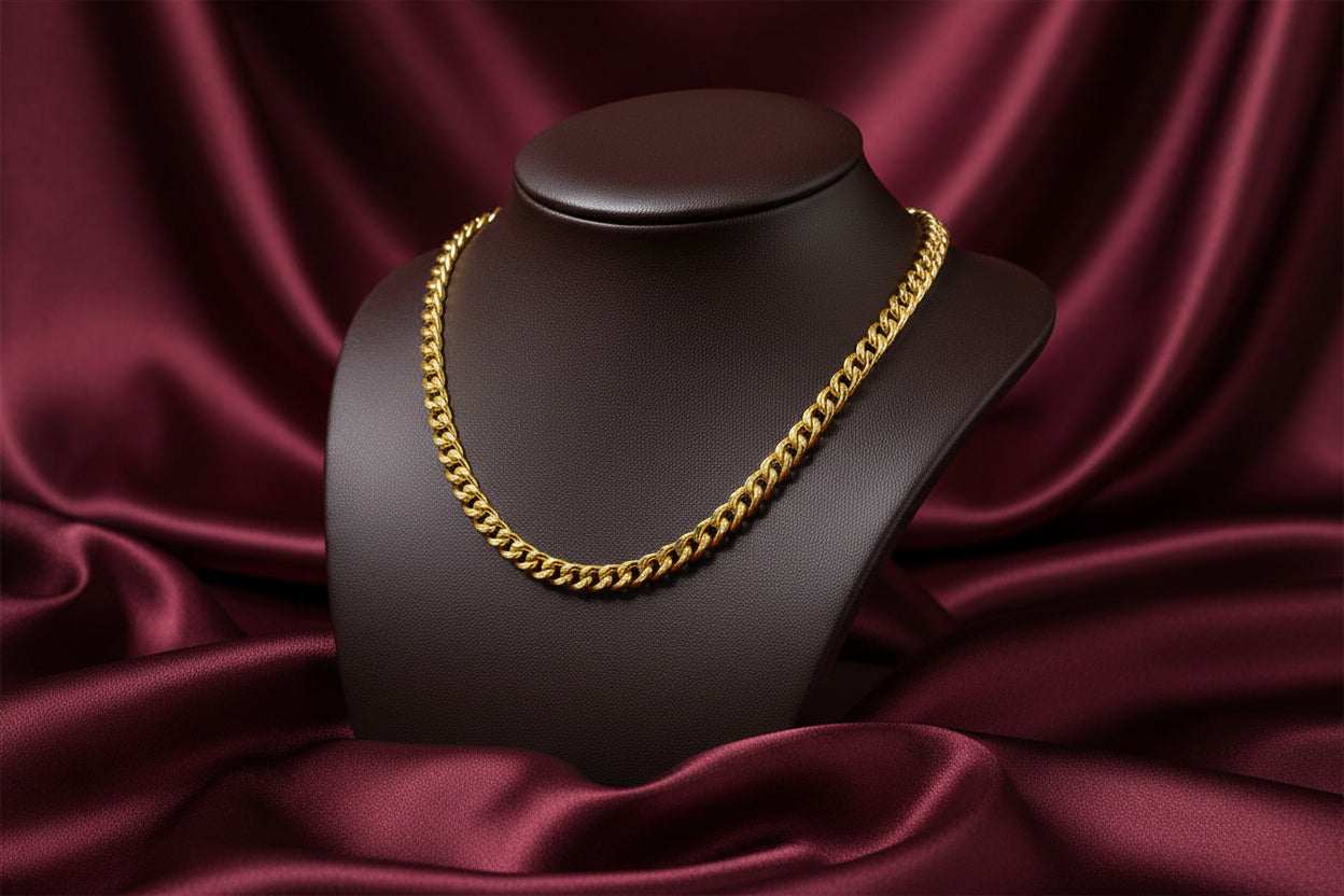 10K YELLOW GOLD 24" CURB LINK CHAIN