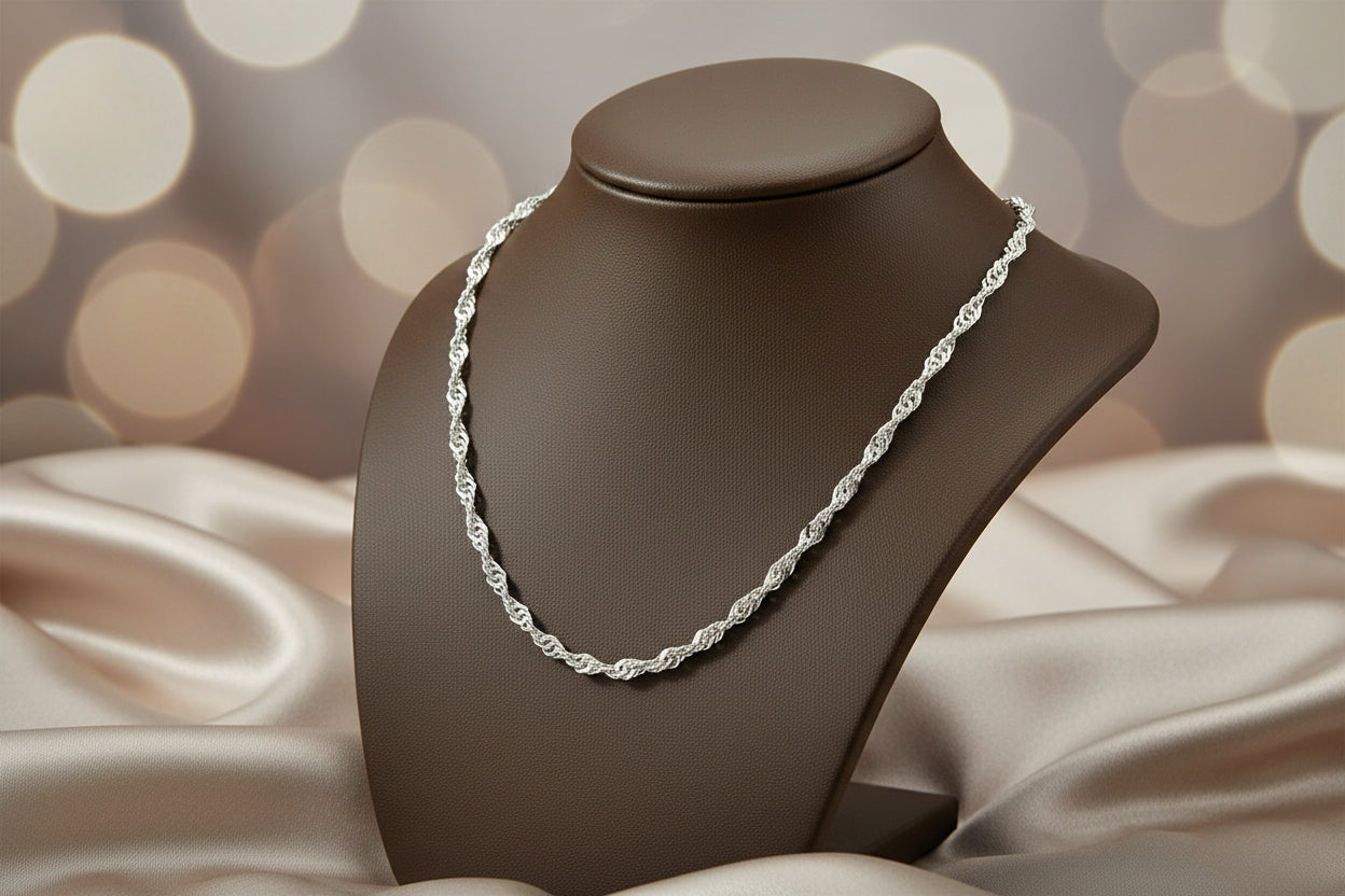 10K WG SINGAPORE CHAIN 16"