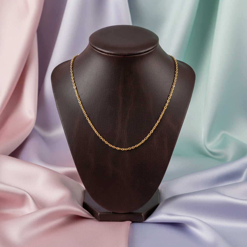 14K Rose gold rolo chain