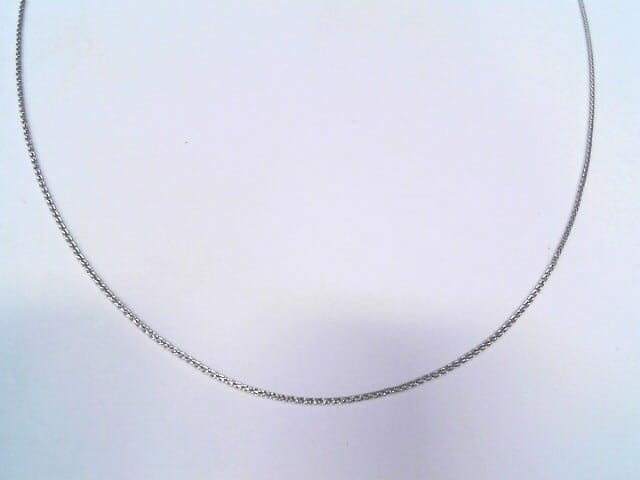 14K WG Fine Wheat Chain 20"