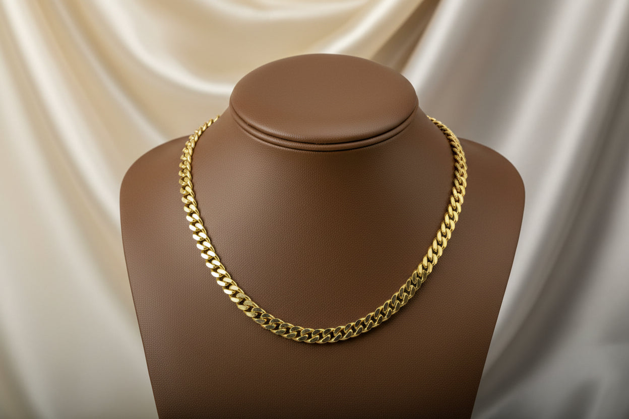 10K YG MIAMI CUBAN CHAIN 22"