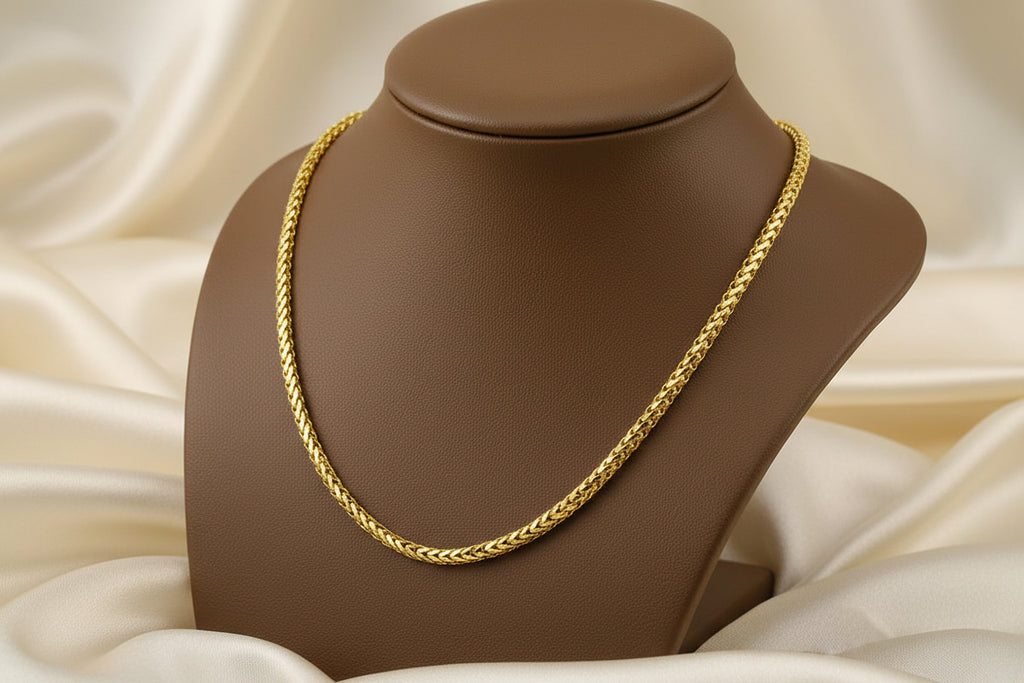 10K YG 2mm Franco Chain 20"