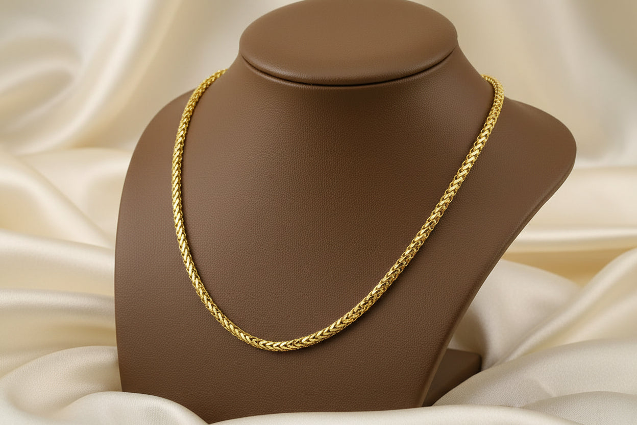 10K YG 2mm Franco Chain 20"