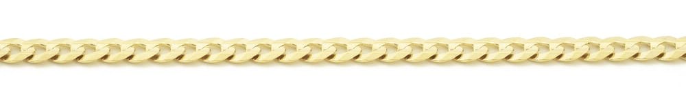 10K YG 4.2mm Concave Curb Chain 20"