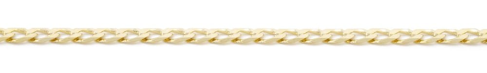 10K YG 3.7mm Bevelled Curb Chain 20"