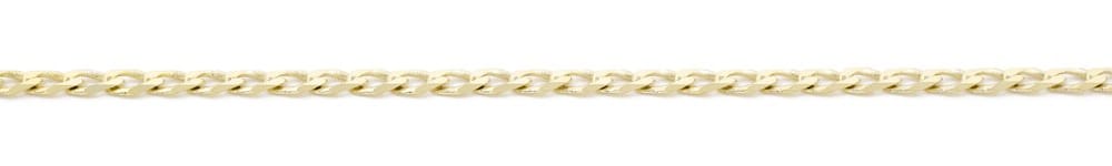 10K YG 3mm Bevelled Curb Chain 22"
