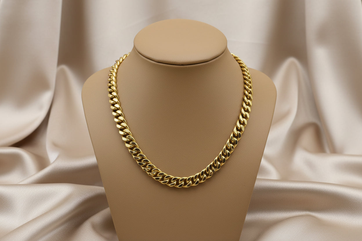 10K YG 5.8mm Hollow Cuban Chain 20"