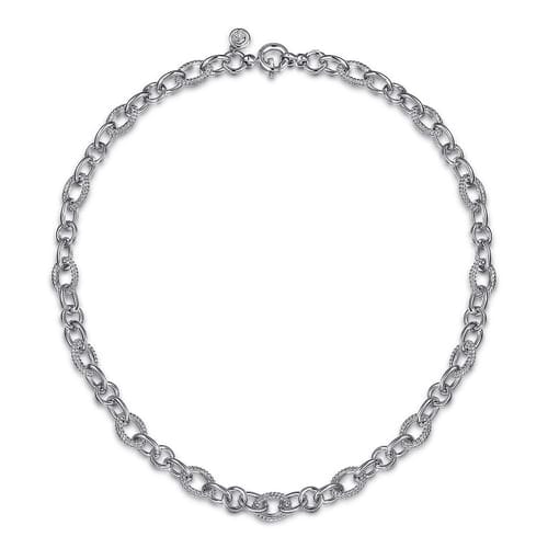 (S2205325) Sterling Silver Bujukan Link Necklace 16.5"