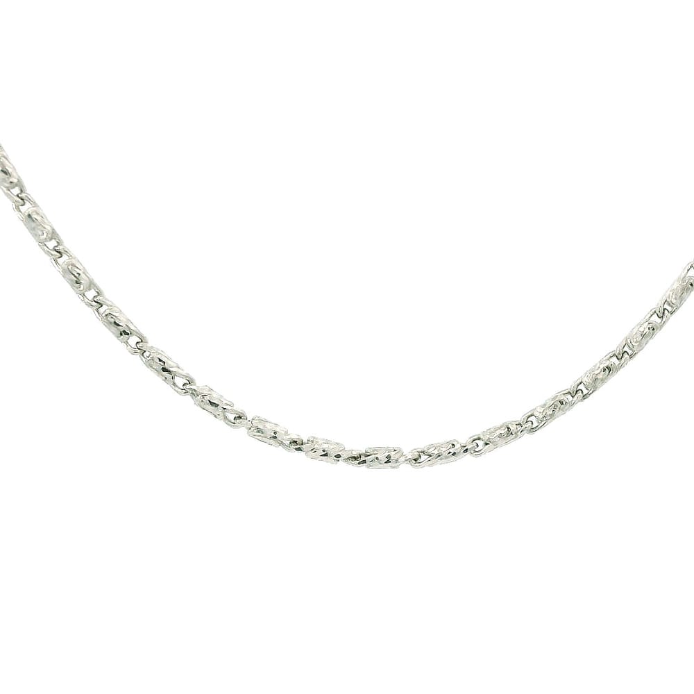 14K WG DC Fancy Chain 18"