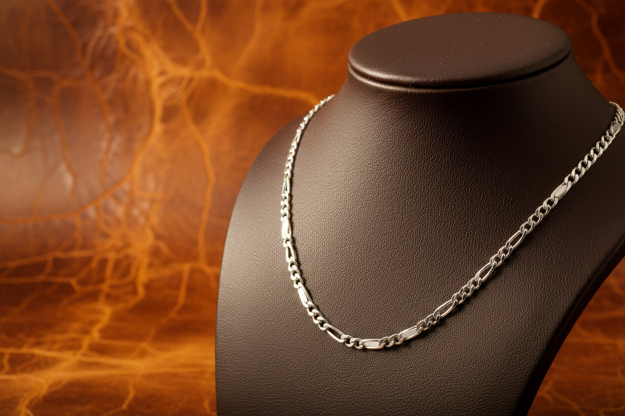 Sterling Silver Figaro Chain 18" 3mm