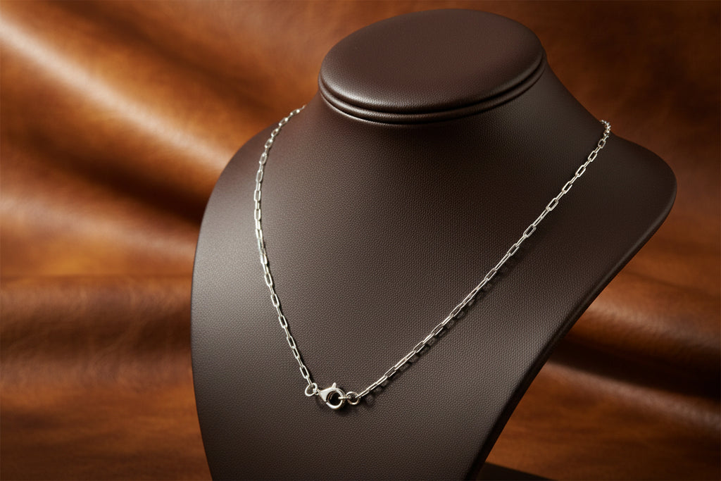 Sterling Silver Paper Clip Chain 18" 3.8mm