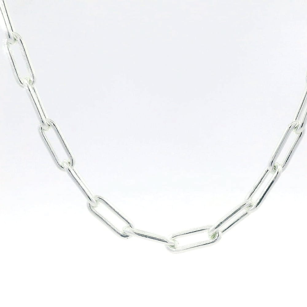Sterling Silver Paper Clip Chain 18" 3.8mm