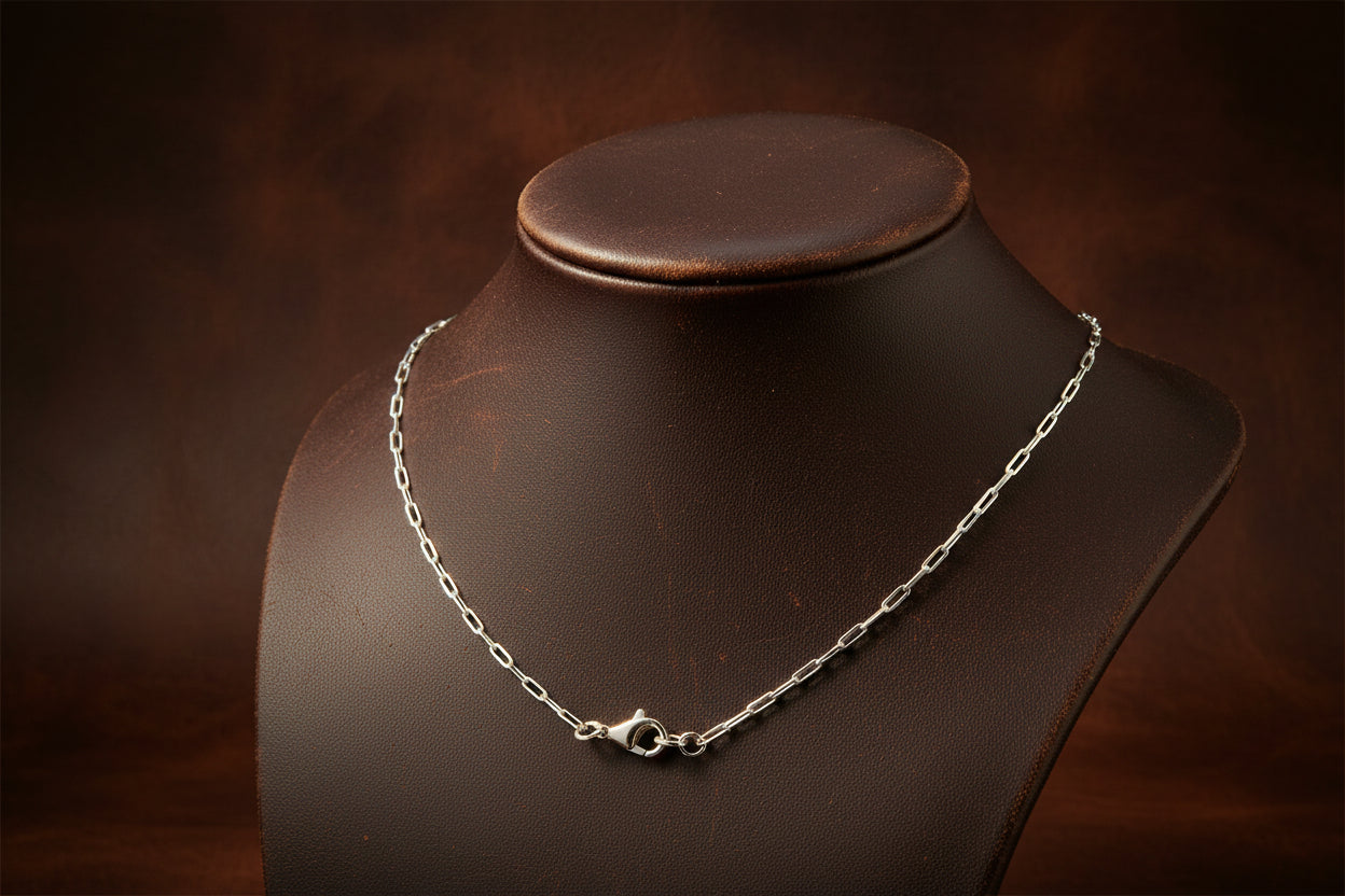 Sterling Silver 3.8mm Paperclip Link Chain 20"