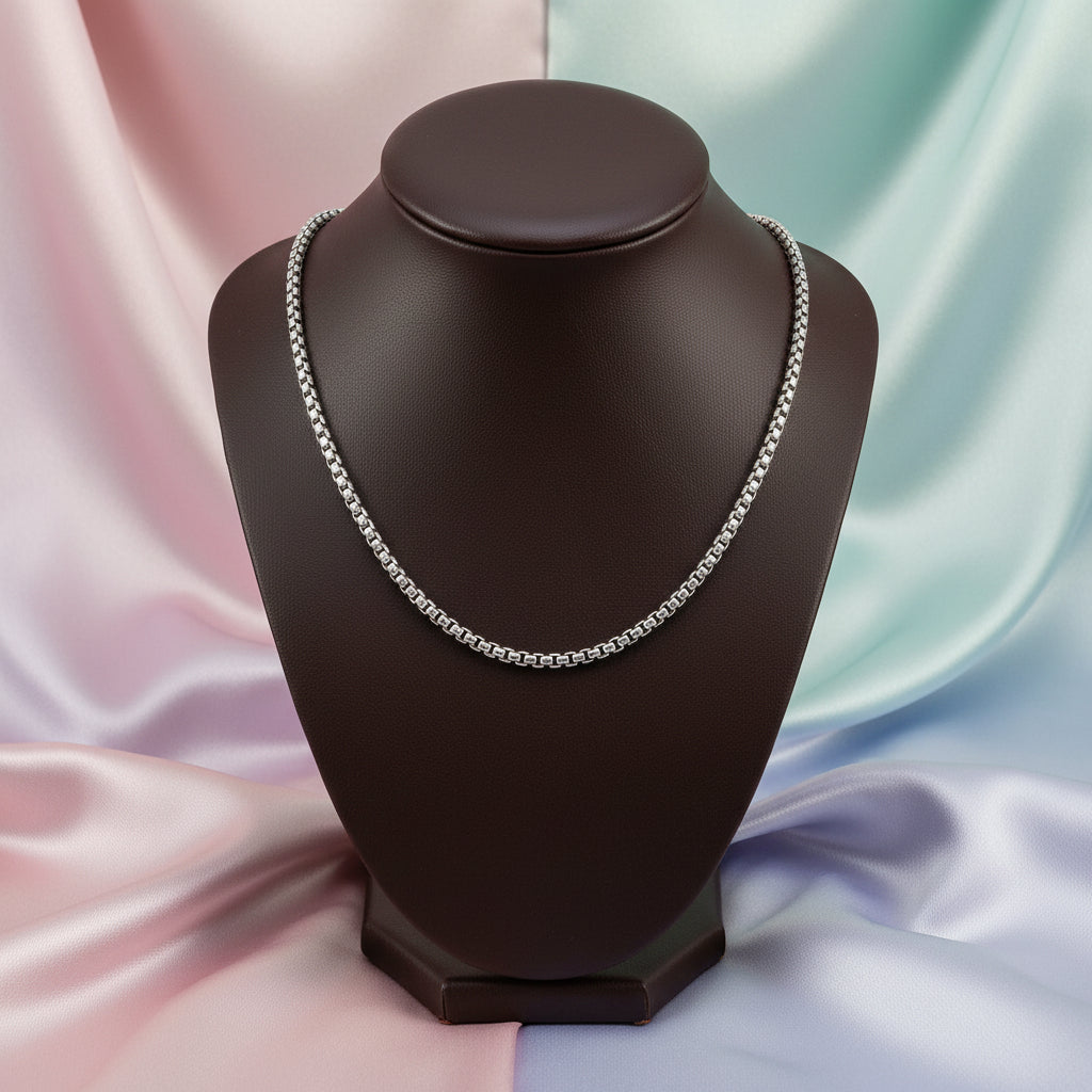 Keith Jack sterling silver oxidized venetian box chain - 22"