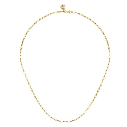 (S2211183) 14K YG Hollow Paperclip Chain "Gabriel & Co"