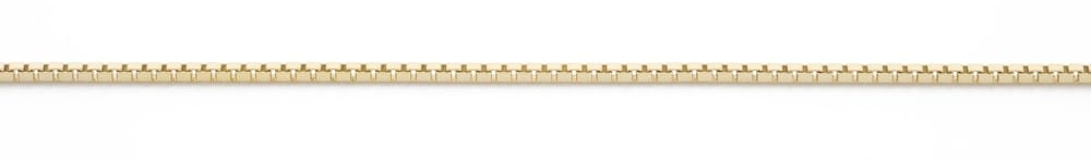 10K YG  1.2mm Box Link Chain 20"