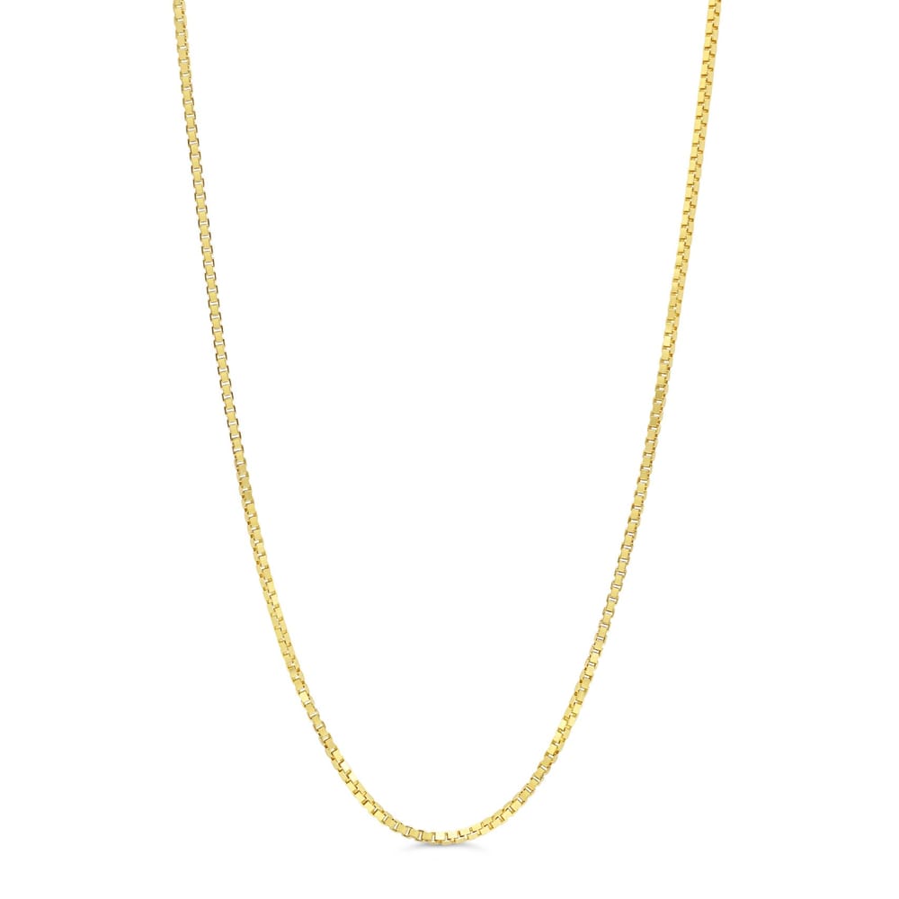 10K YG  1.2mm Box Link Chain 16" (copy)