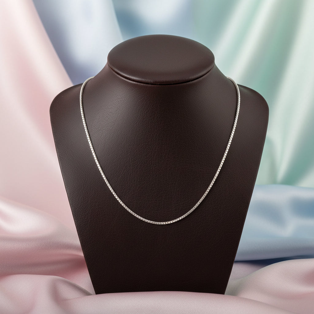 Sterling silver fine box chain