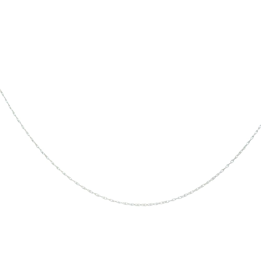 10K White gold extra fine singapore chain