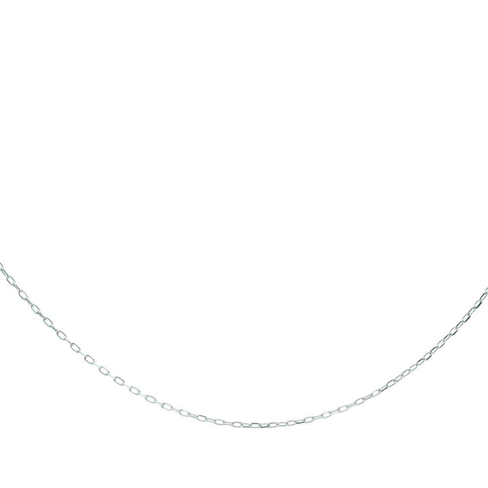 10K White gold fine cable chain 1mm