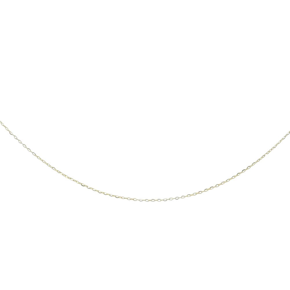 10K Yellow gold fine cable link chain 0.5mm