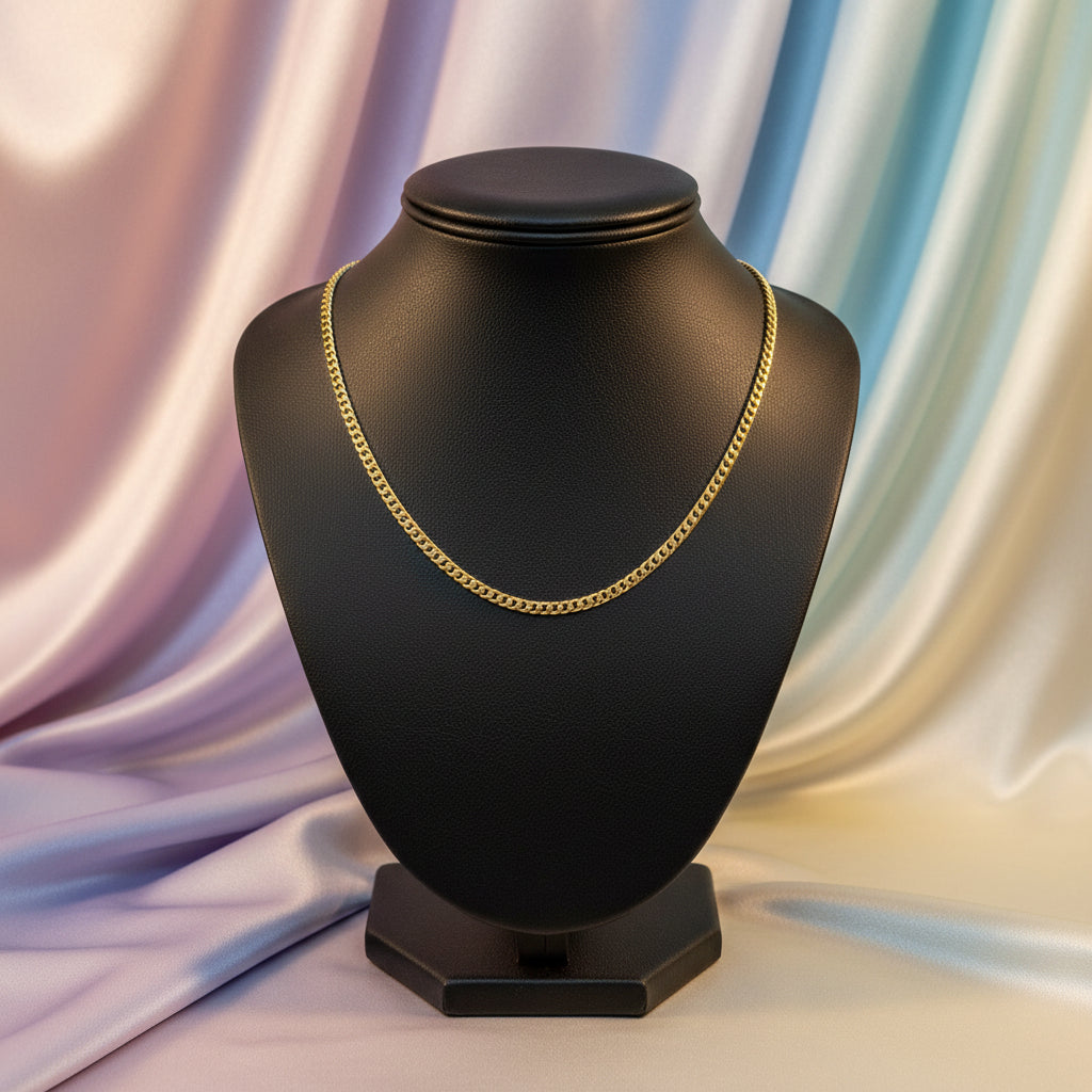 10K Yellow gold curb chain