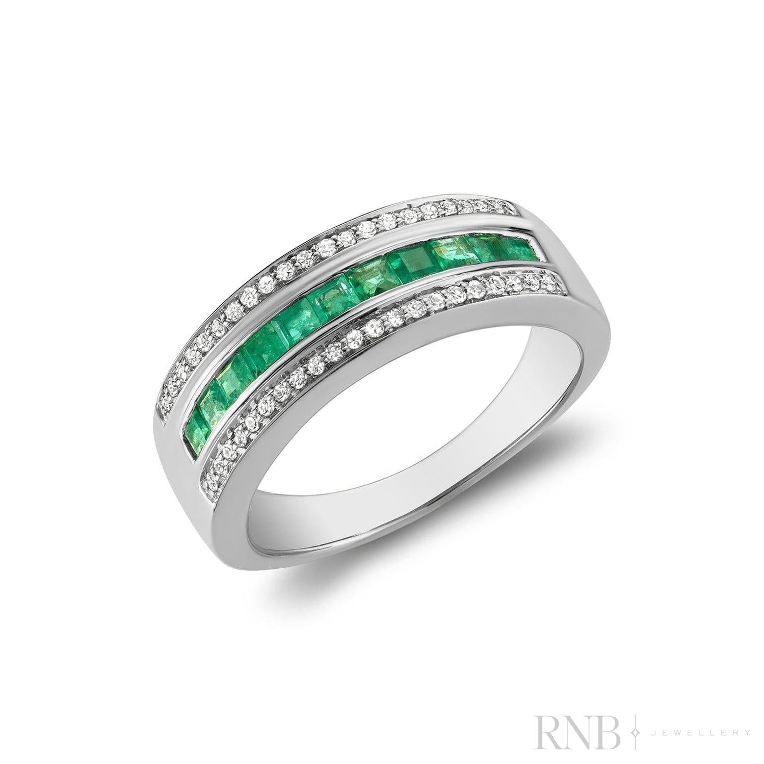 Precious Stone & Diamond Ring