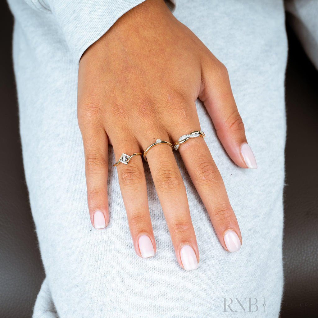 Intertwined Pave Diamond Ring