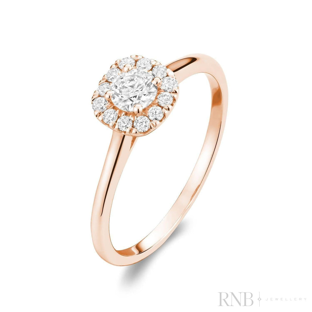 Cushion Diamond Halo Ring